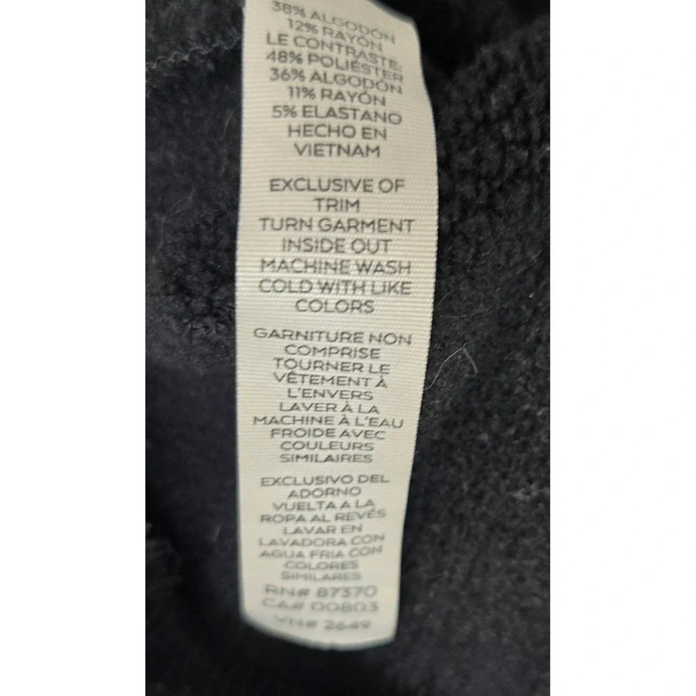 Alo Yoga Womens small‎ Black Sherpa Polar Fleece Mixed Media Pullover Hoodie